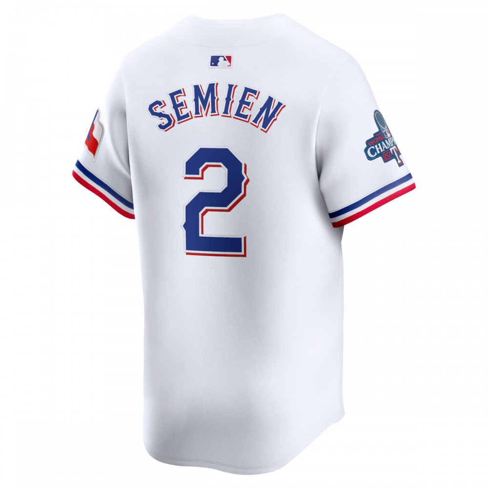 Marcus Semien Texas Rangers Home 2023 World Series Champions Limited Jersey - White-Pro Kit Vault | Brand New 26/27 Sports Jerseys